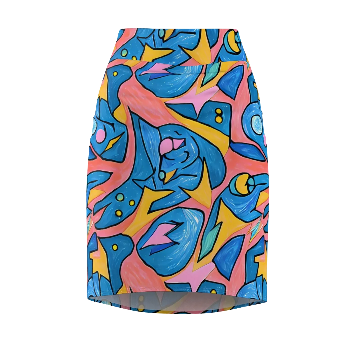 Pop Tide on Pencil Skirt — Front
