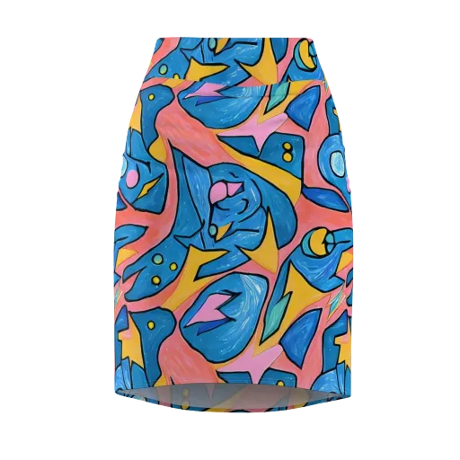 Pop Tide on a Pencil Skirt