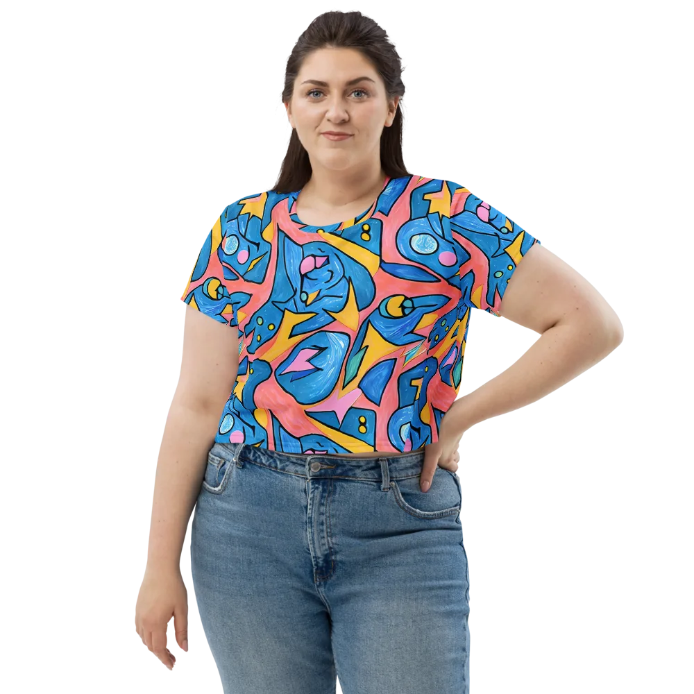 Pop Tide on Crop Tee — Front