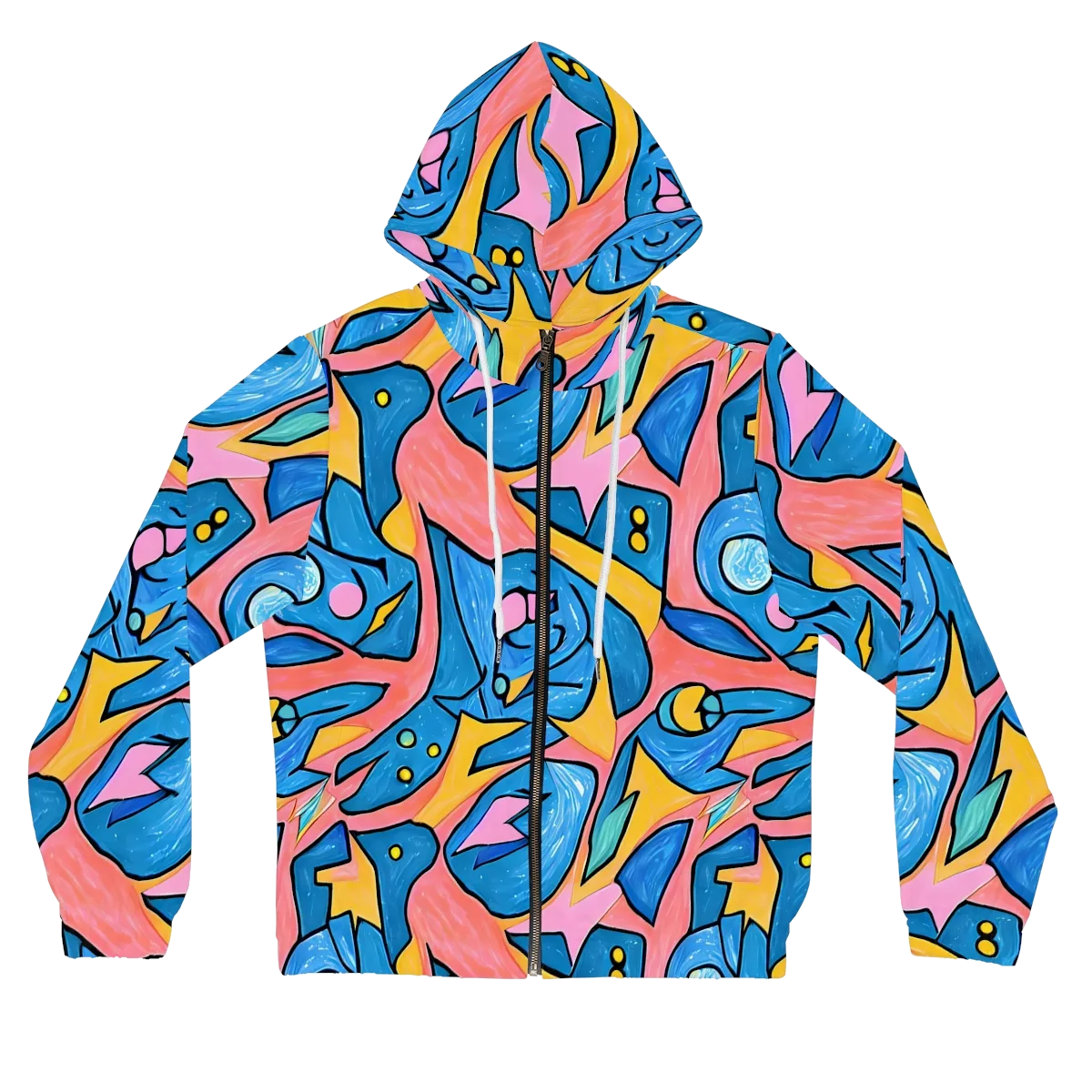 Pop Tide on Women's Full-Zip Hoodie — Front