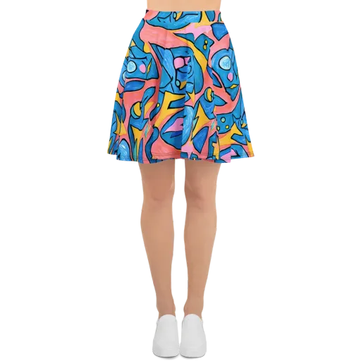 Pop Tide on a Skater Skirt