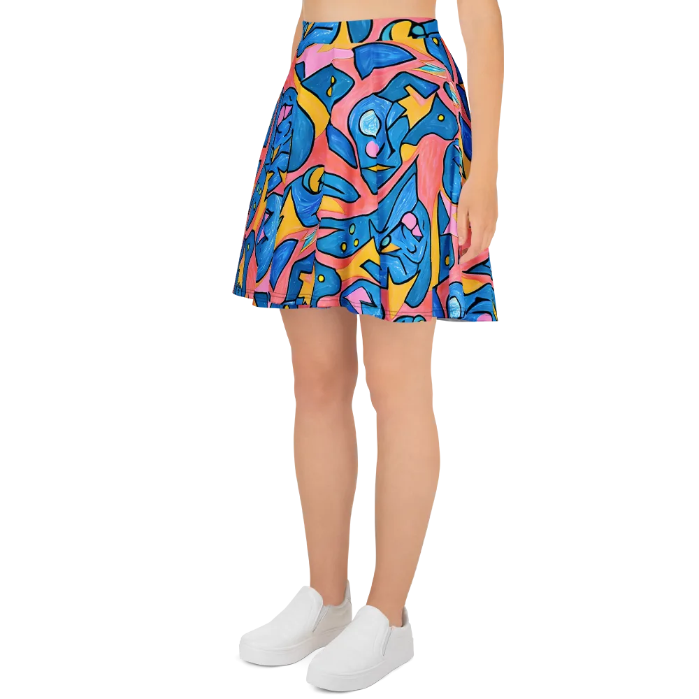 Pop Tide on Skater Skirt — Left