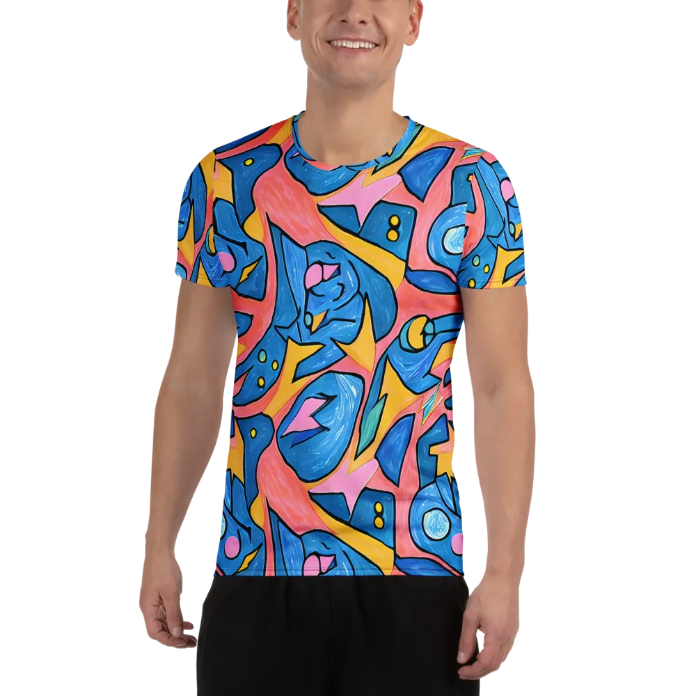 Pop Tide on Men's Athletic T-Shirt — Front