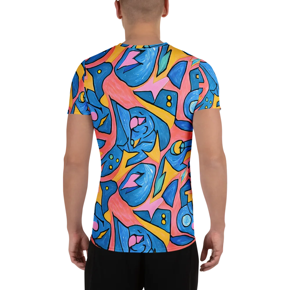 Pop Tide on Men's Athletic T-Shirt — Back
