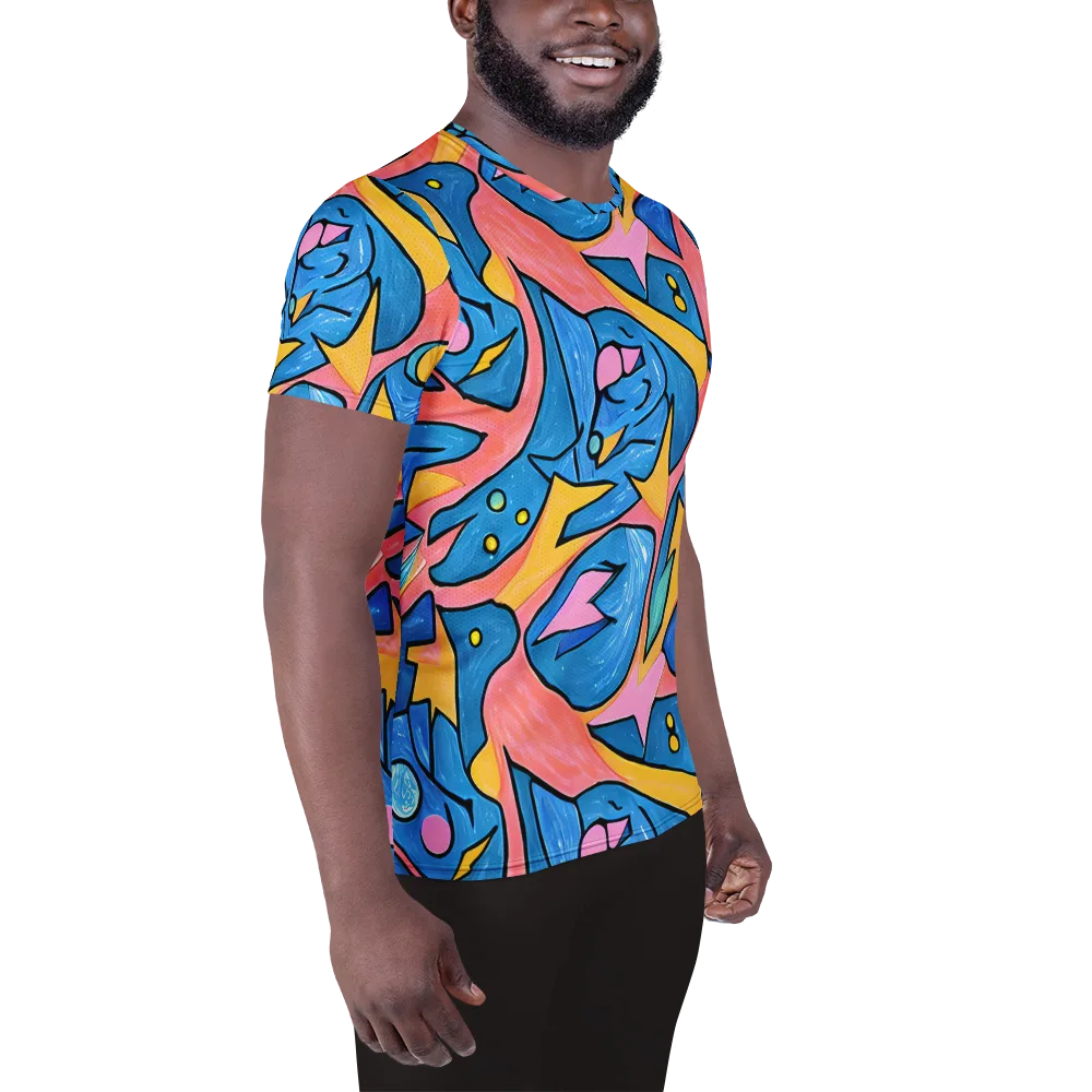 Pop Tide on Men's Athletic T-Shirt — Right
