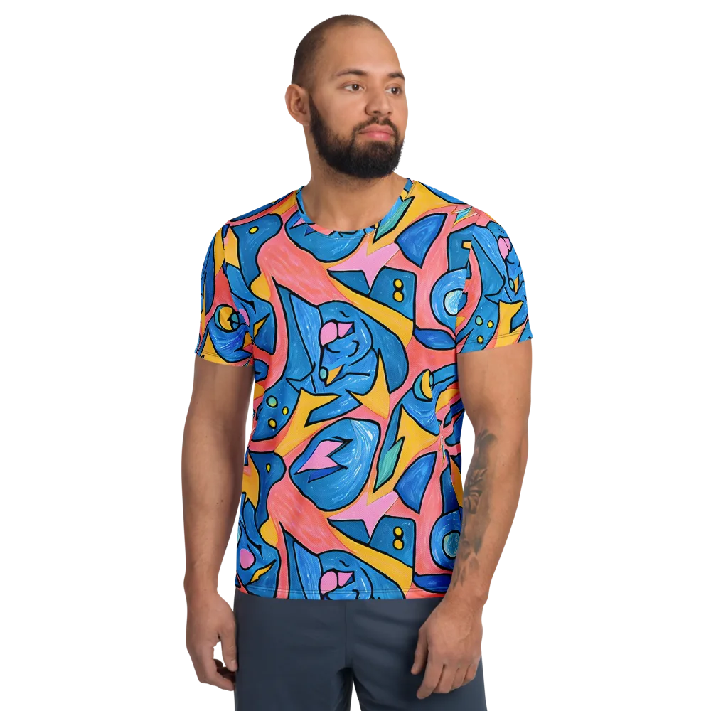 Pop Tide on Men's Athletic T-Shirt — Front
