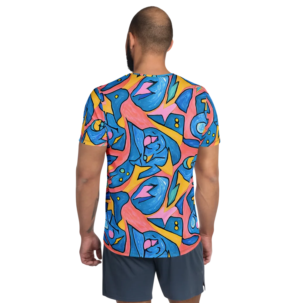 Pop Tide on Men's Athletic T-Shirt — Back