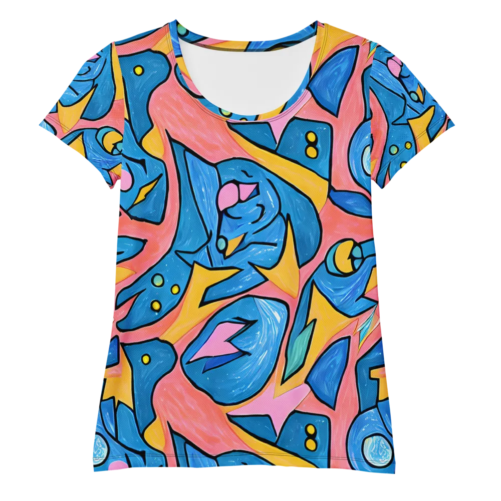 Pop Tide on Women's Athletic T-Shirt — Front