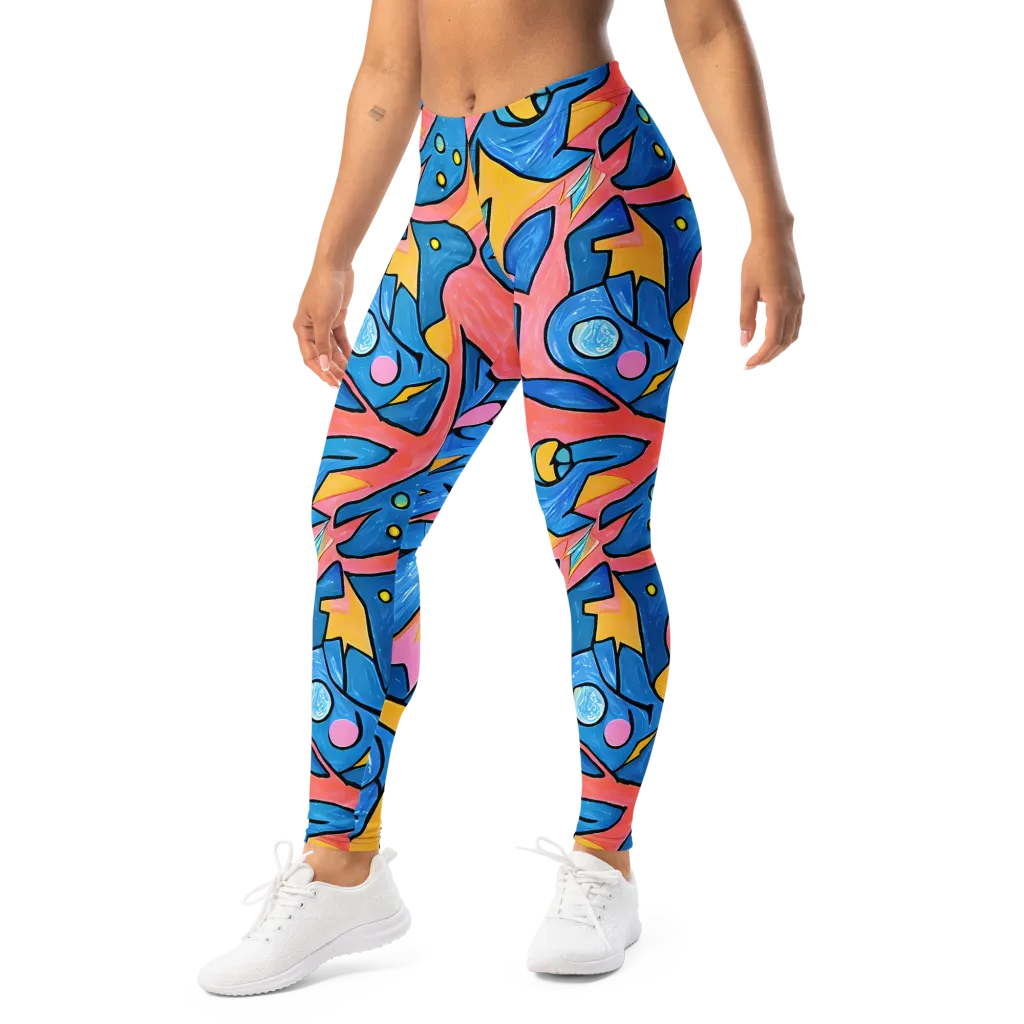 Pop Tide on Leggings — Left Front