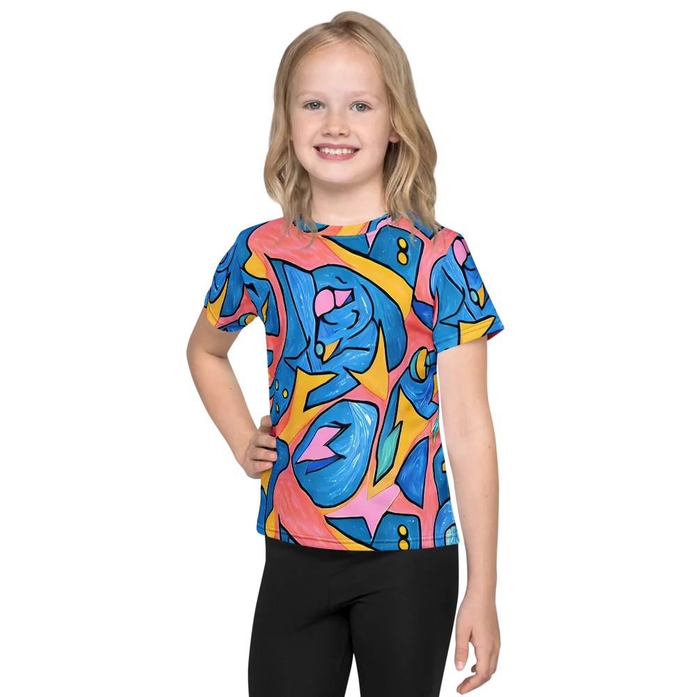 Pop Tide on Kids Crew Neck T-Shirt — Front