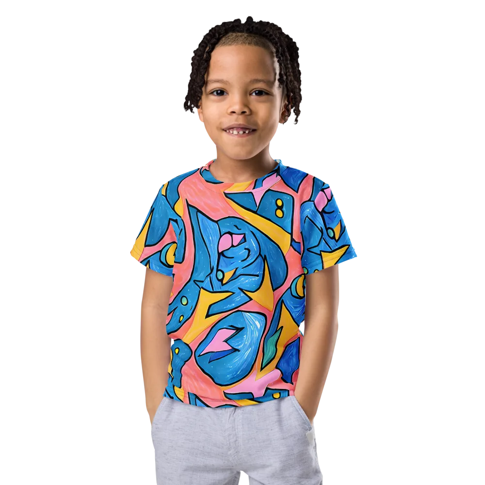 Pop Tide on Kids Crew Neck T-Shirt — Front