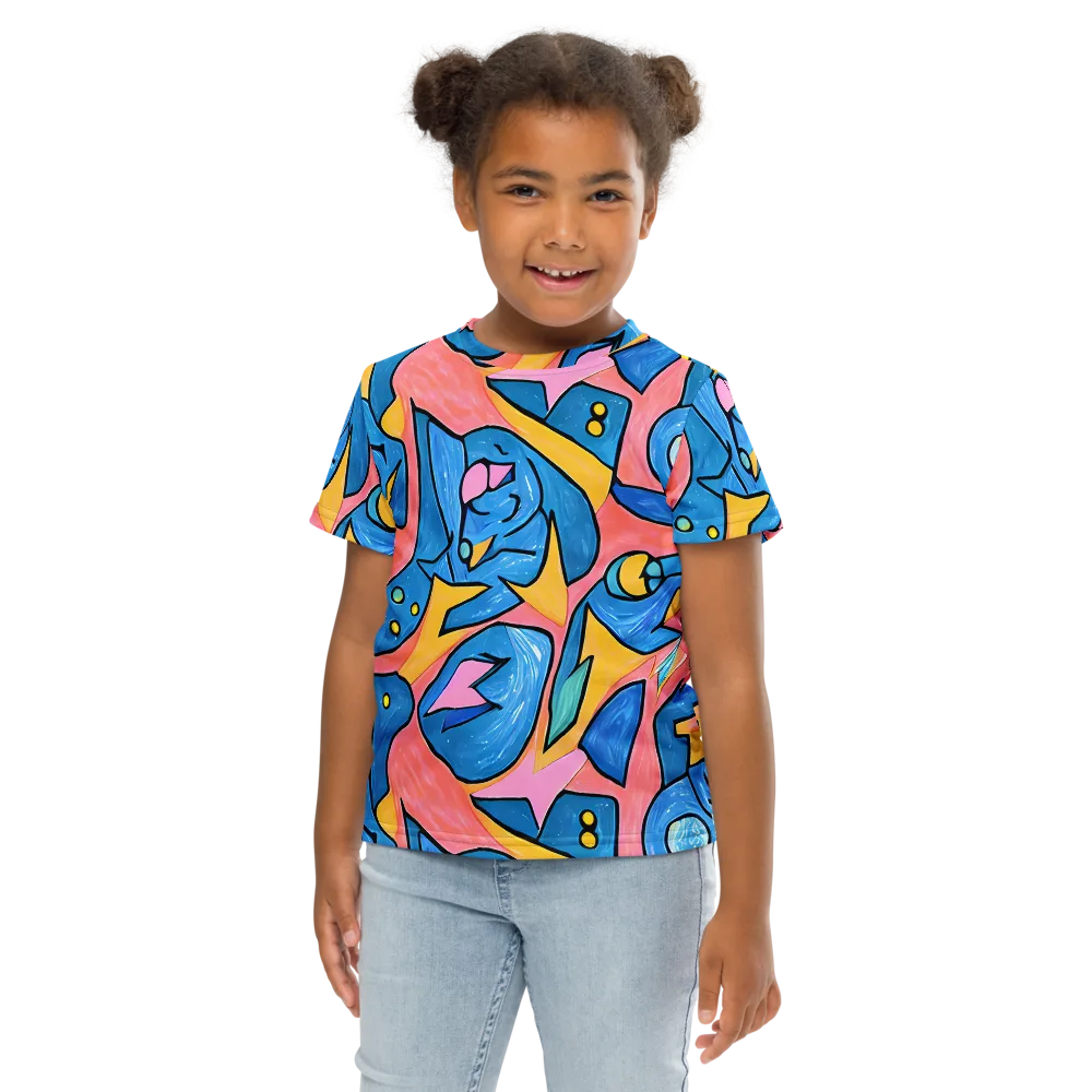 Pop Tide on Kids Crew Neck T-Shirt — Front