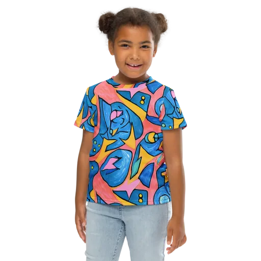 Pop Tide on a Kids Crew Neck T-Shirt