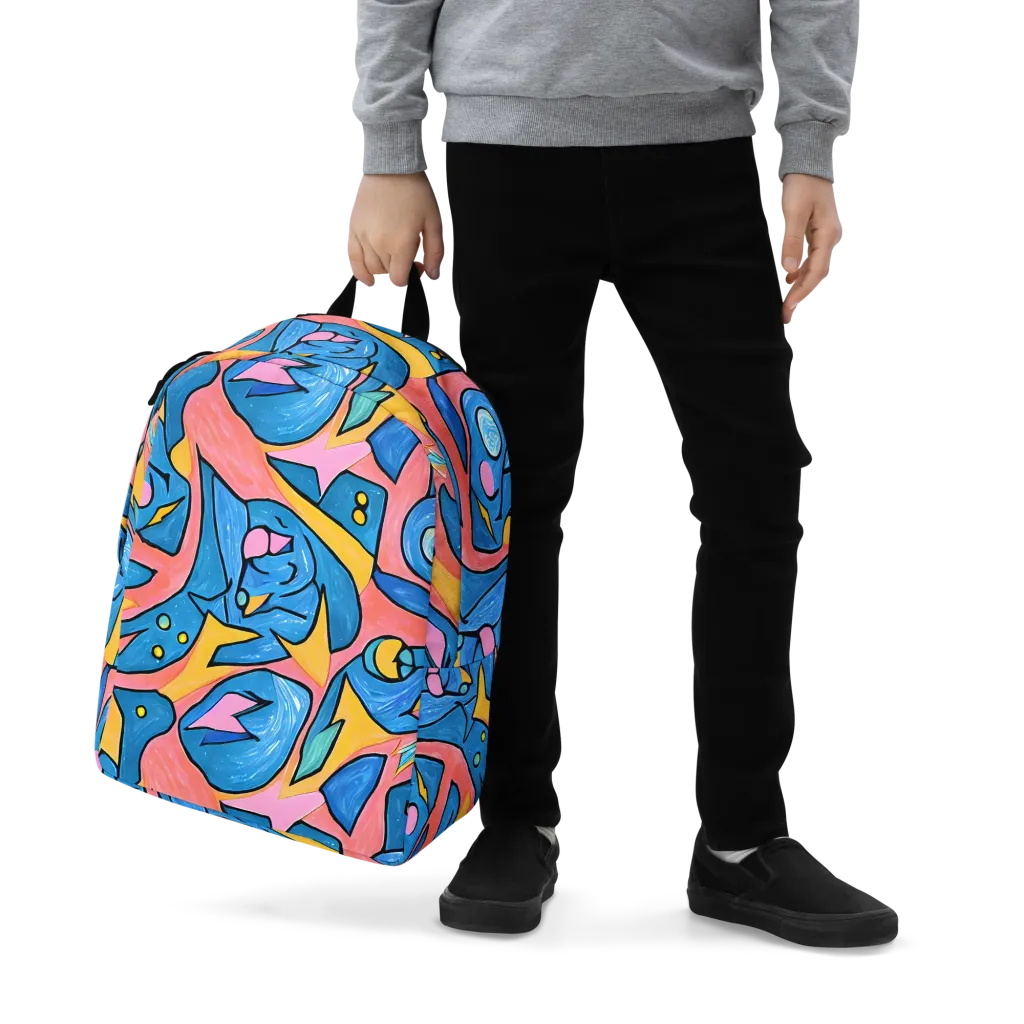 Pop Tide on Minimalist Backpack — Zoomed-in