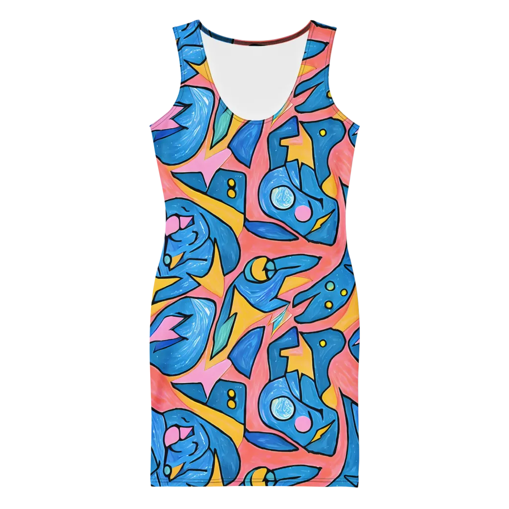 Pop Tide on Bodycon Dress — Front
