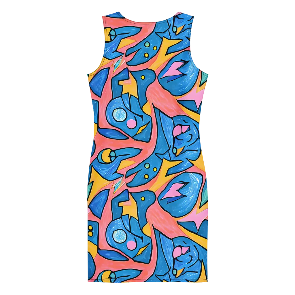 Pop Tide on Bodycon Dress — Back