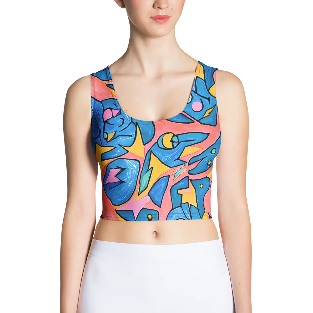 Pop Tide on Crop Top — Front