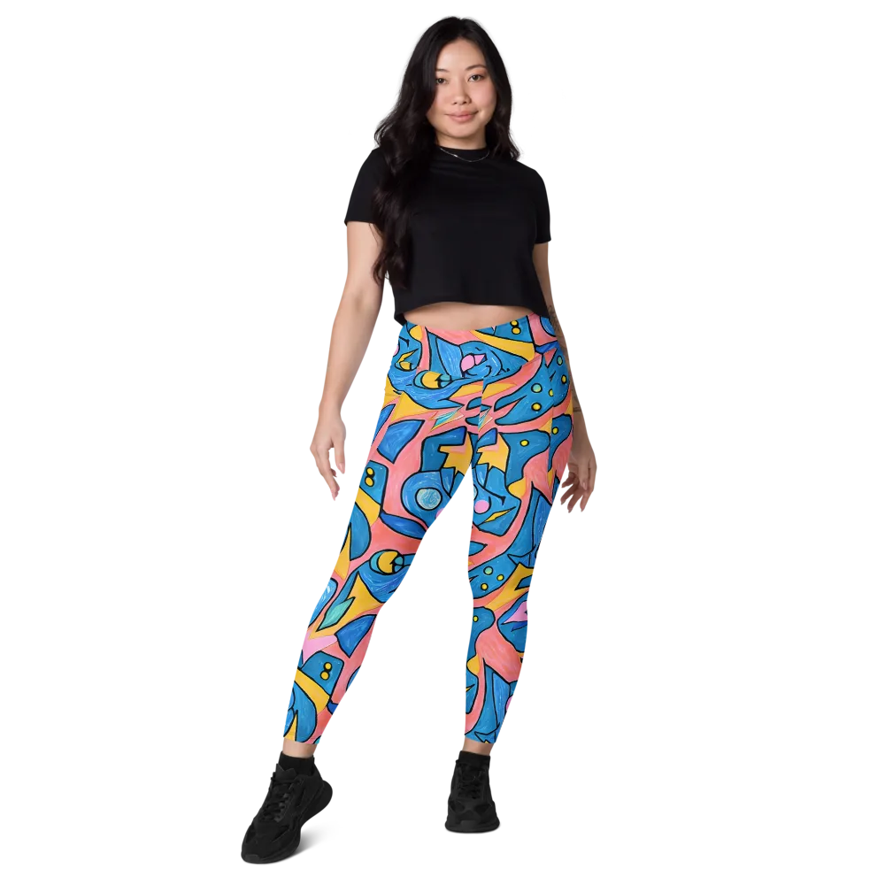 Pop Tide on Leggings with Pockets — Front