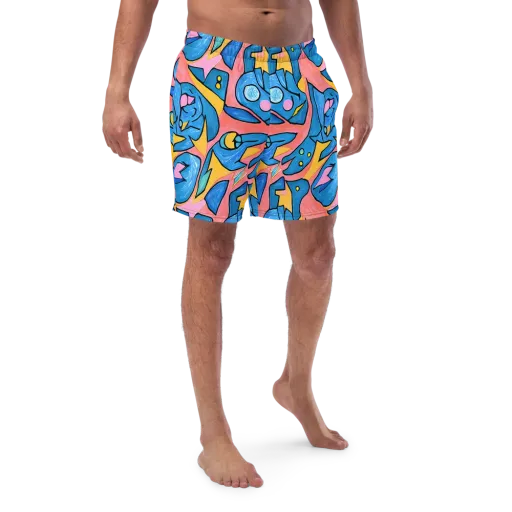 Pop Tide on a Swim Trunks