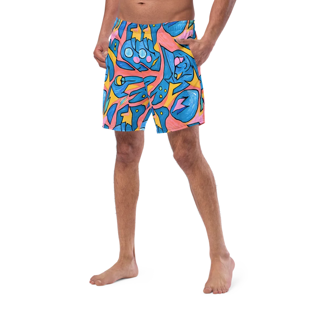 Pop Tide on Swim Trunks — Left Front