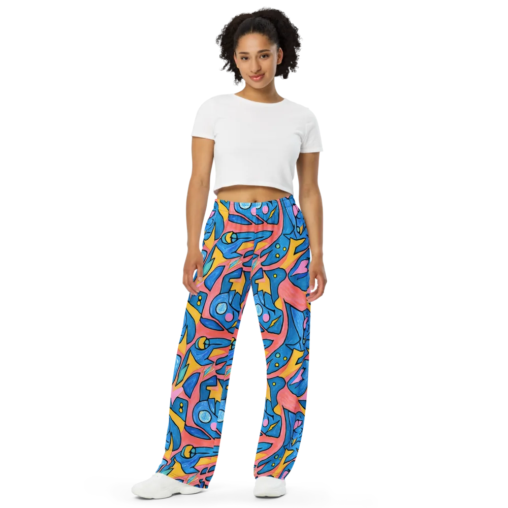 Pop Tide on Wide-Leg Pants — Front
