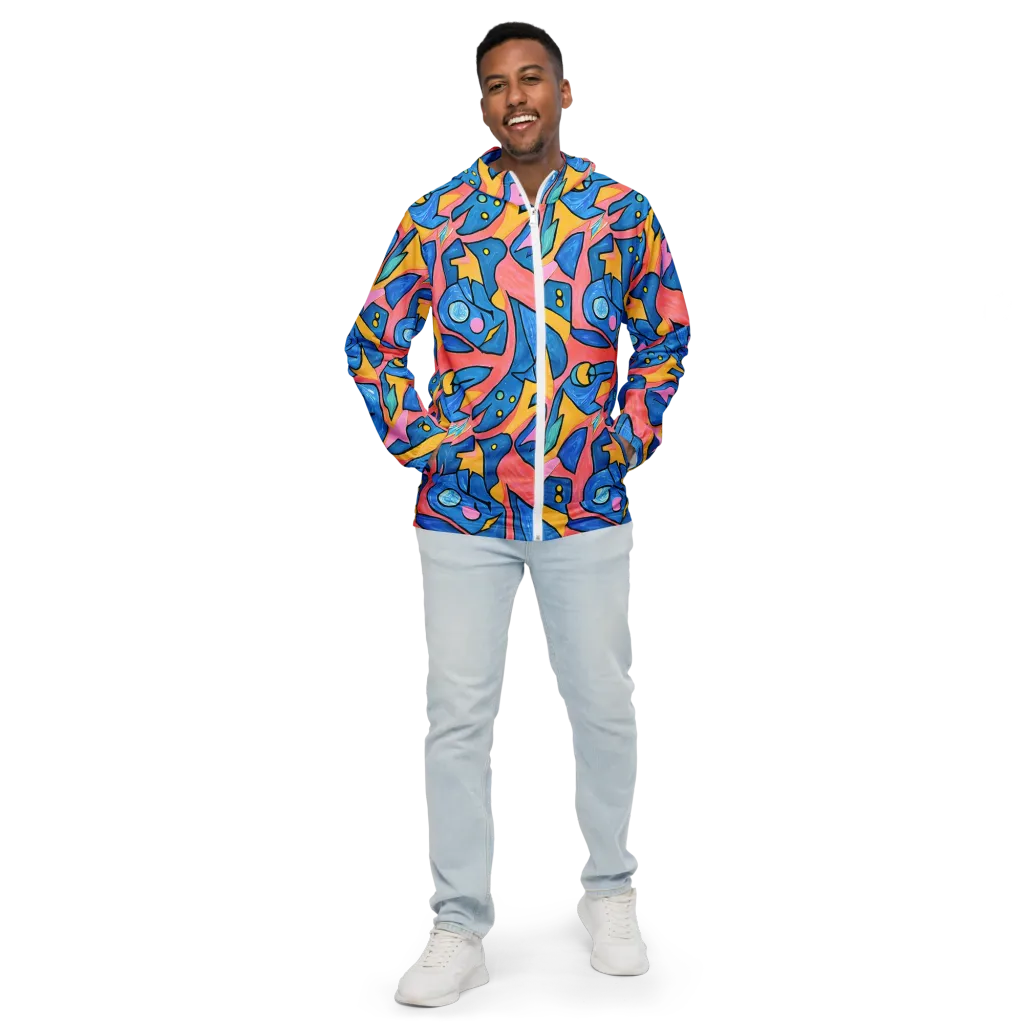 Pop Tide on Men's Windbreaker — Front