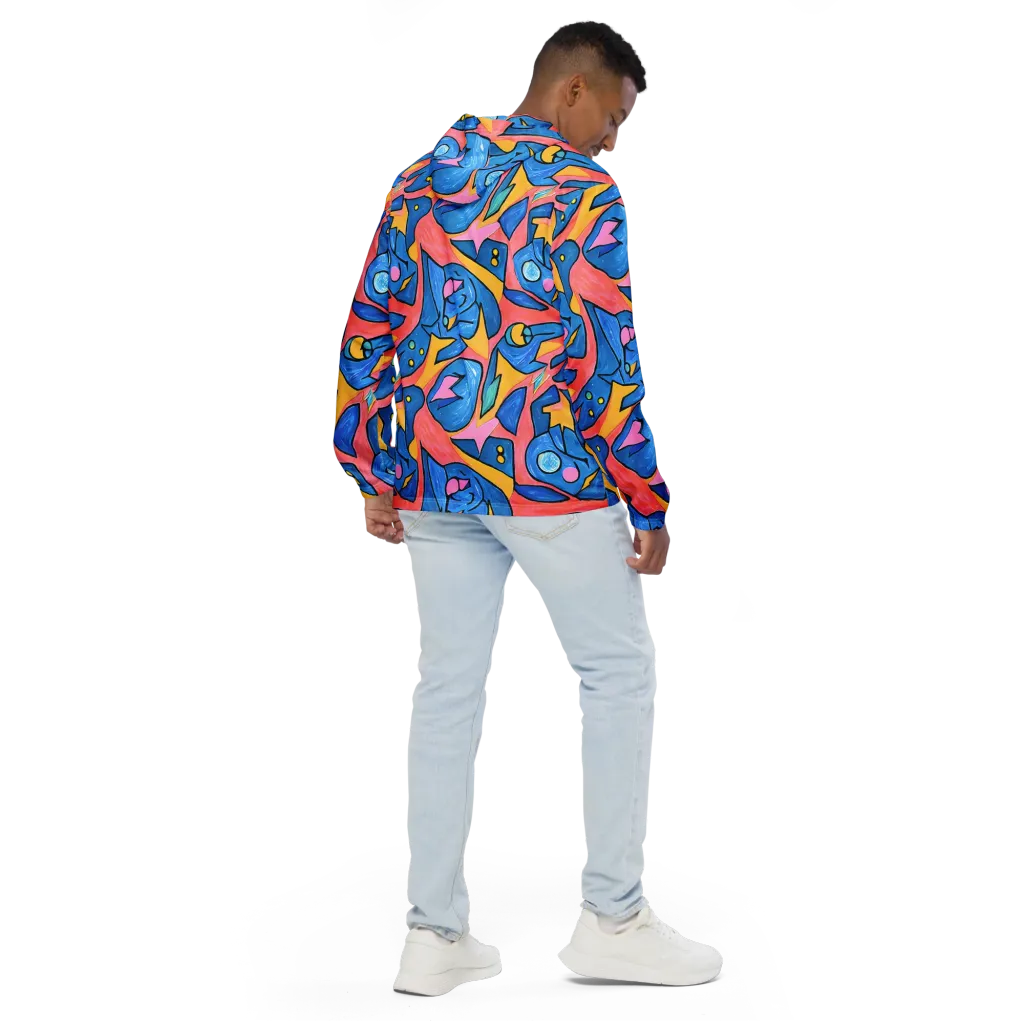 Pop Tide on Men's Windbreaker — Back