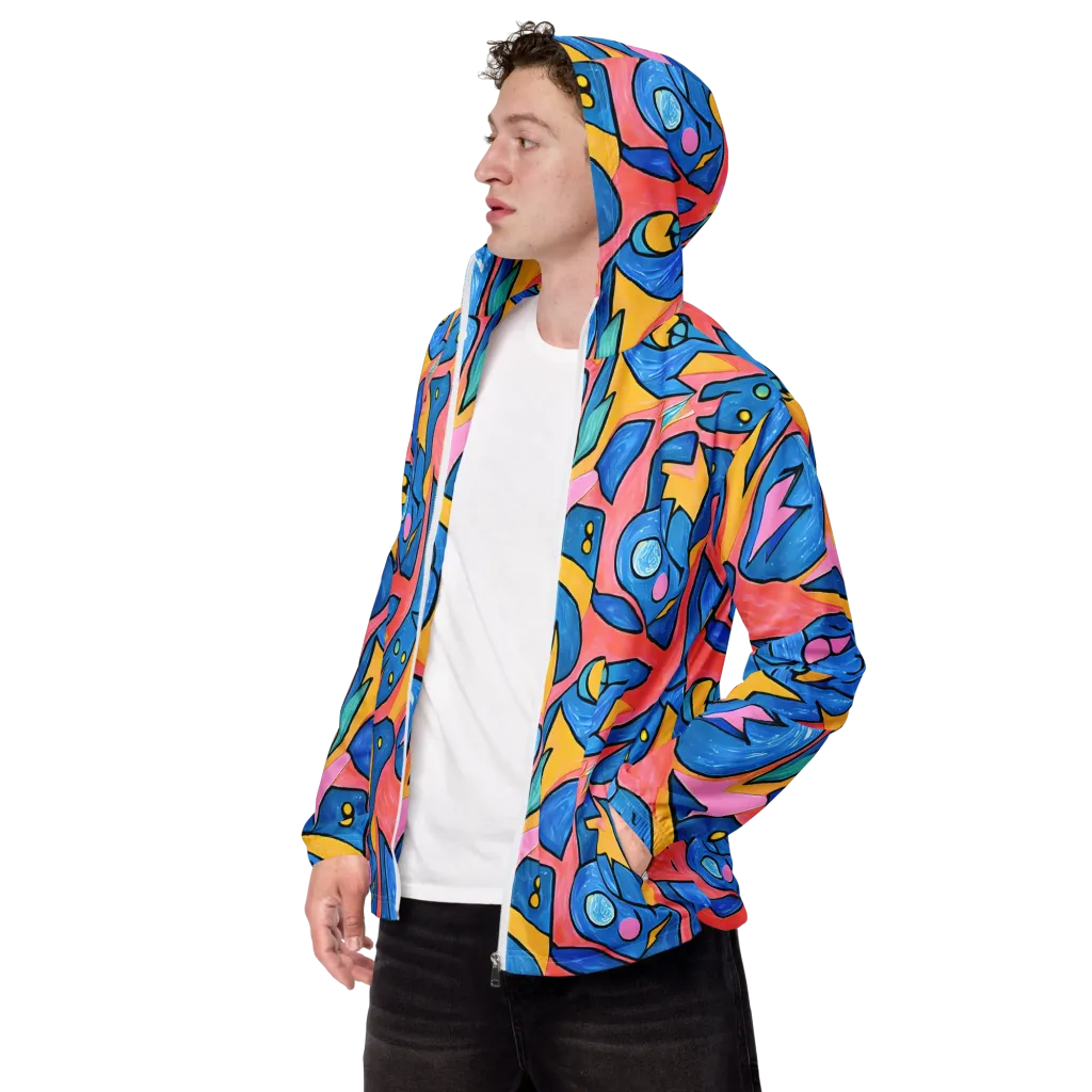 Pop Tide on Men's Windbreaker — Left Front