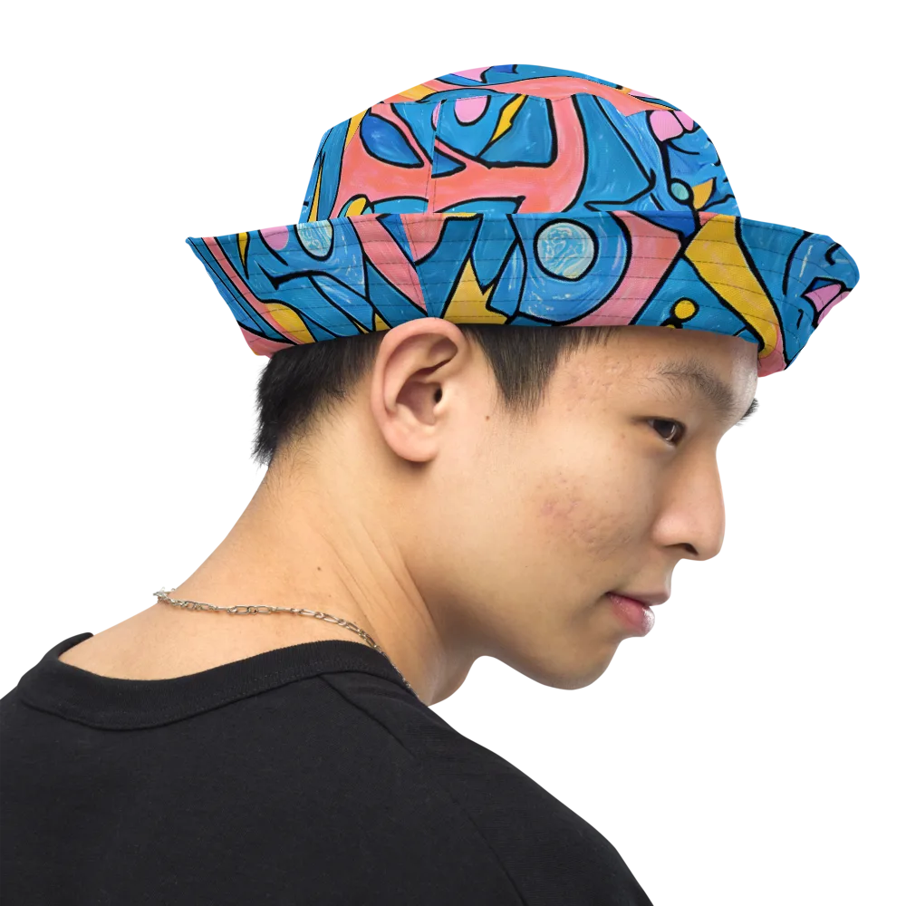 Pop Tide on Reversible Bucket Hat — Right Outside