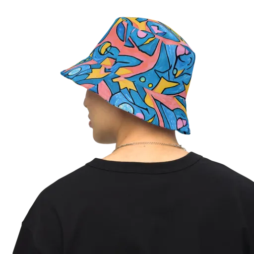 Pop Tide on a Reversible Bucket Hat