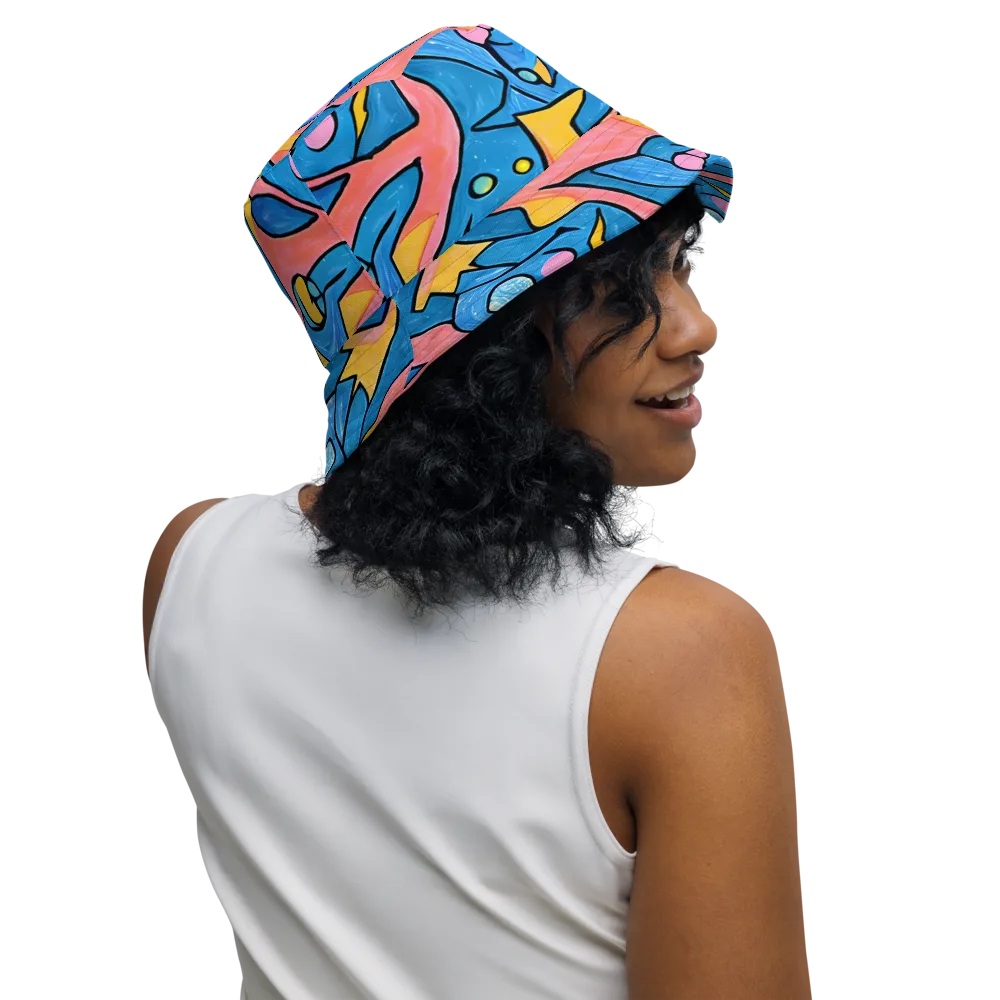 Pop Tide on Reversible Bucket Hat — Right Outside
