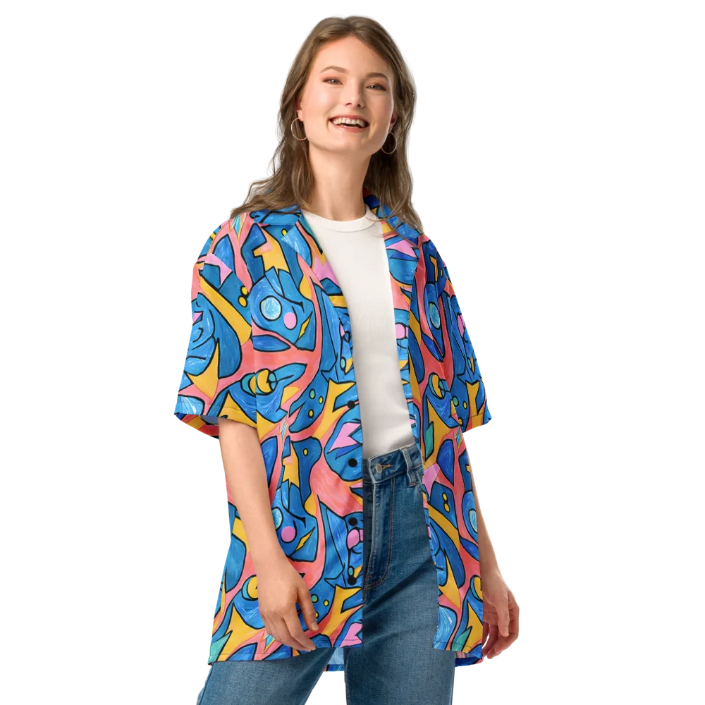 Pop Tide on Button Shirt — Front