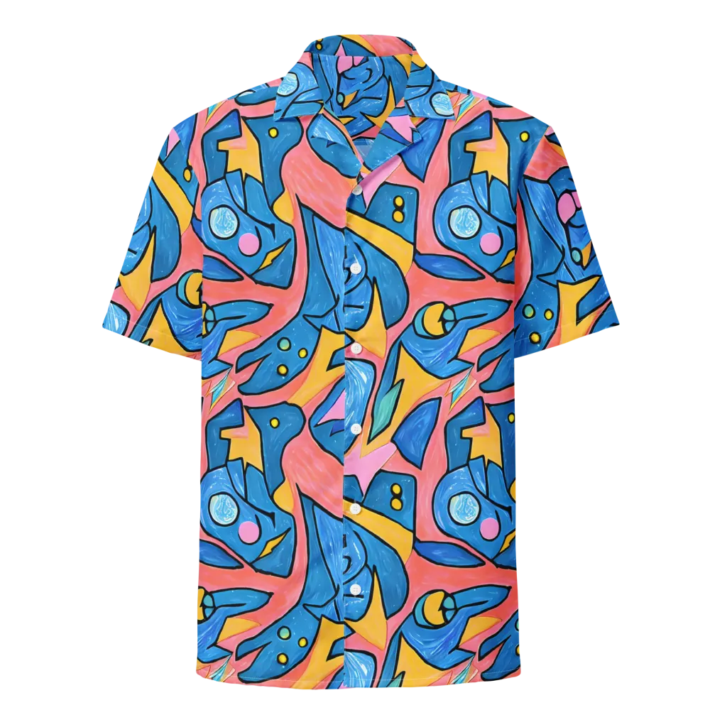 Pop Tide on Button Shirt — Front