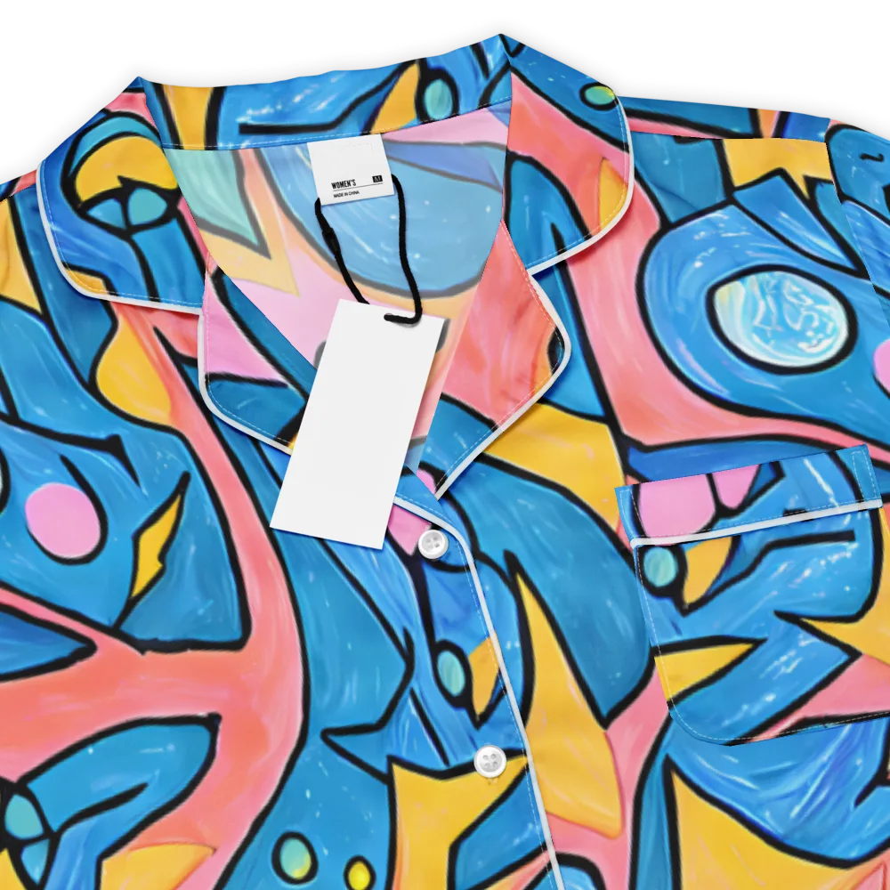 Pop Tide on Women's Short Sleeve Pajama Top — Product details