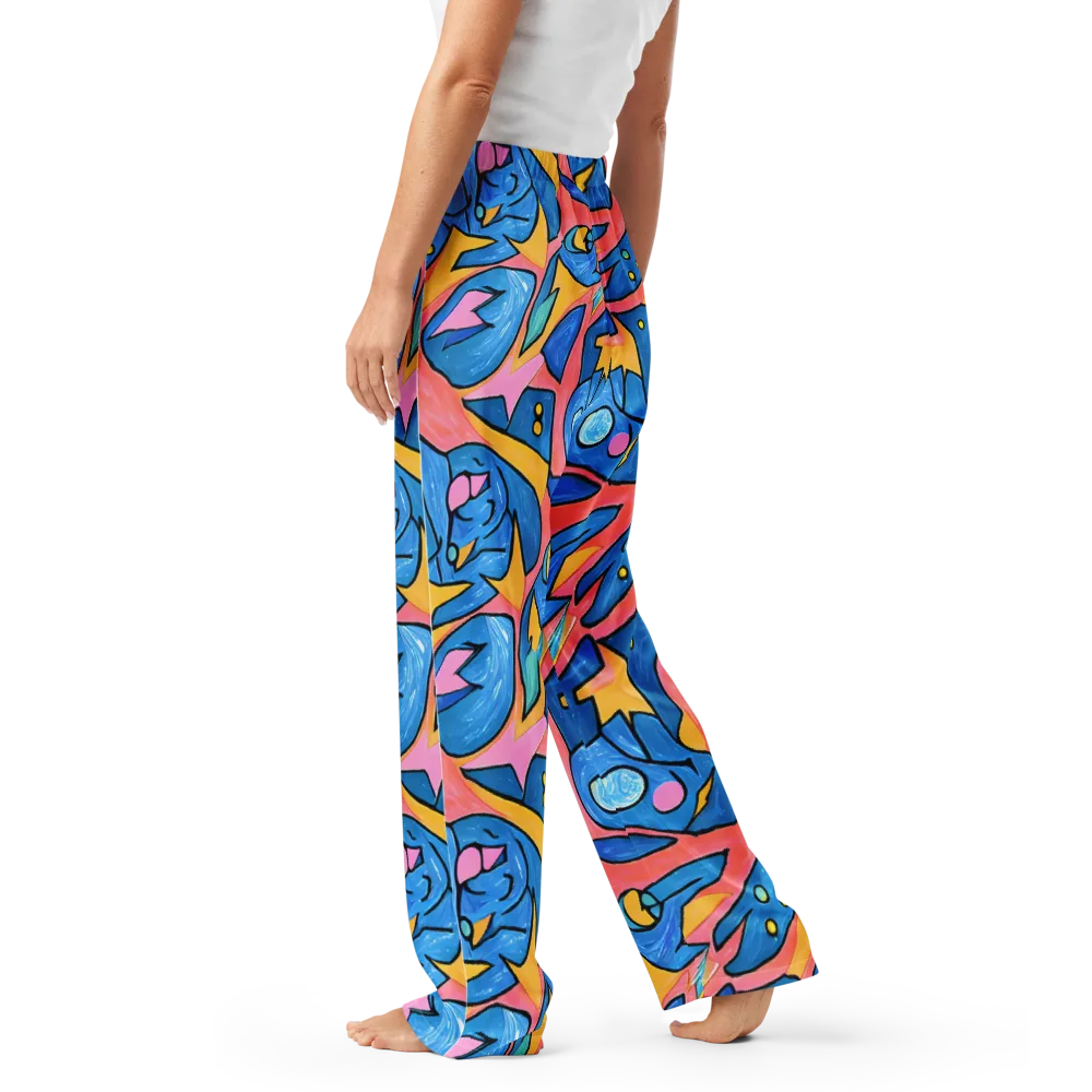 Pop Tide on Women's Pajama Pants — Left