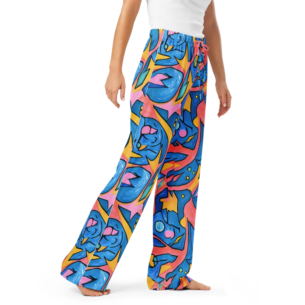 Pop Tide on Women's Pajama Pants — Right Front