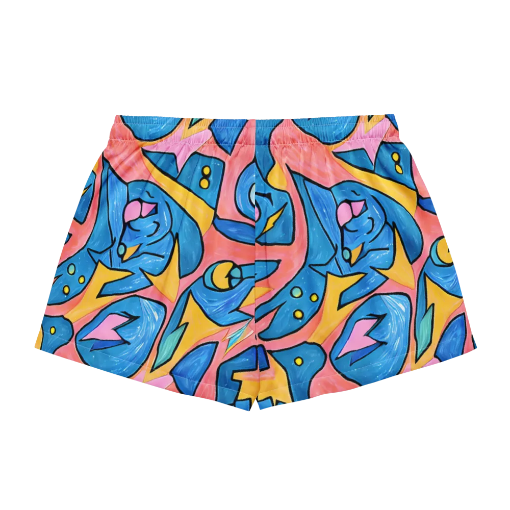 Pop Tide on Women's Pajama Shorts — Back