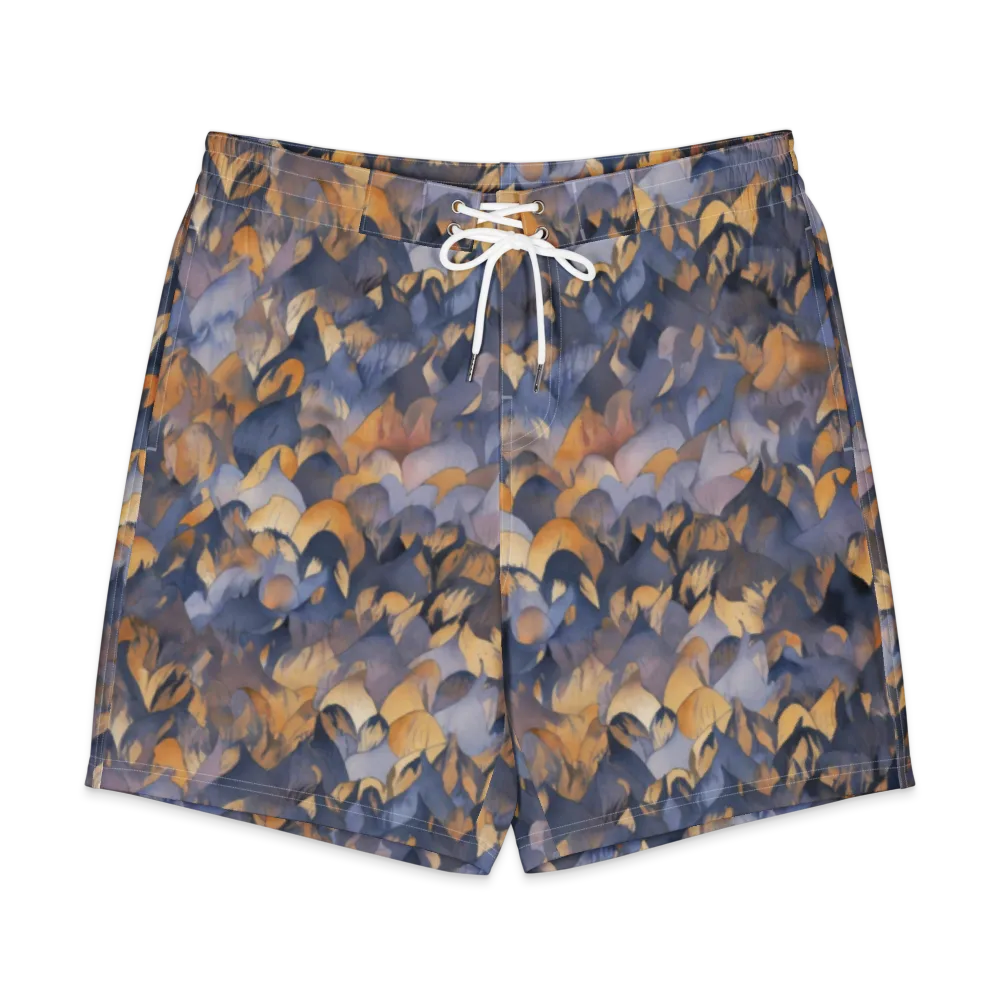 Indigo Petal Drift on Men's Board Shorts — Front