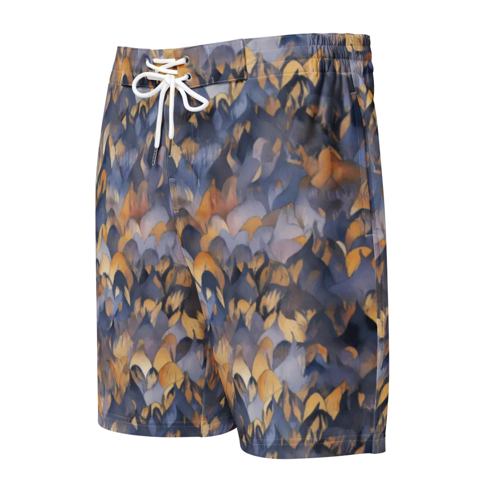 Indigo Petal Drift on Men's Board Shorts — Front
