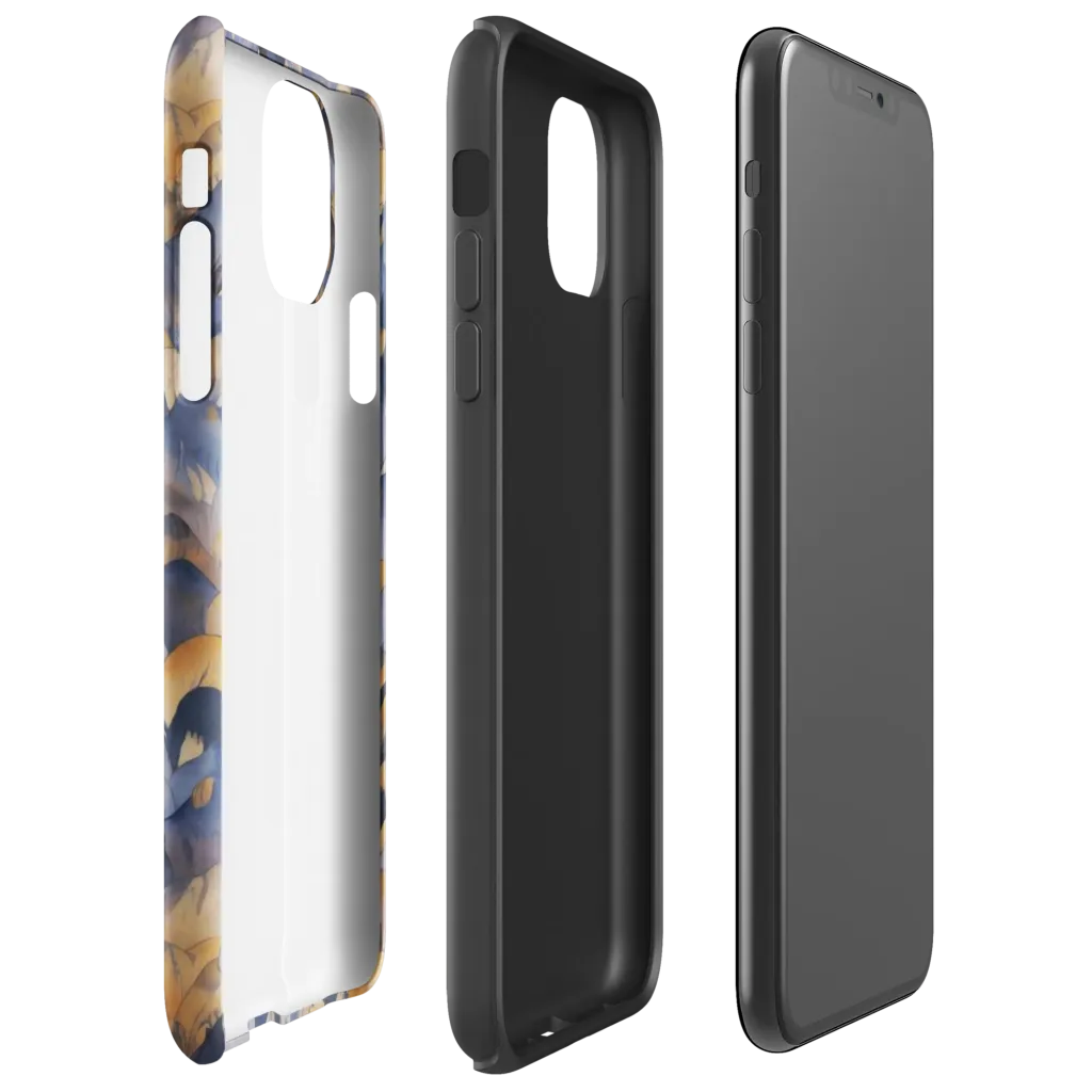 Indigo Petal Drift on Tough Case for iPhone® — Right