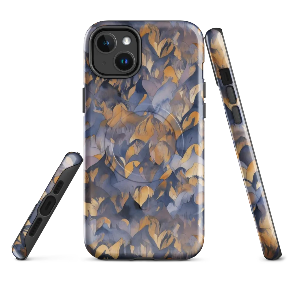 Indigo Petal Drift on MagSafe Tough Case for iPhone® — Front