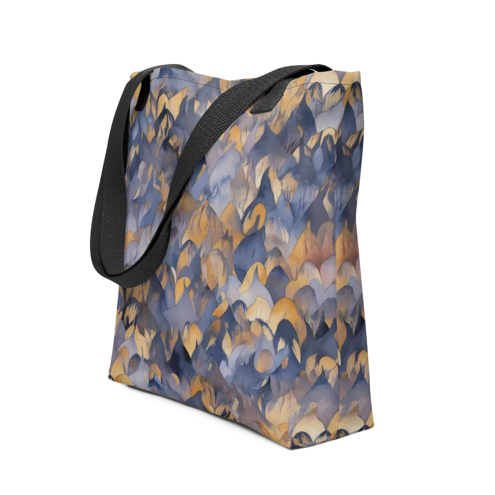 Indigo Petal Drift on Tote Bag — Front