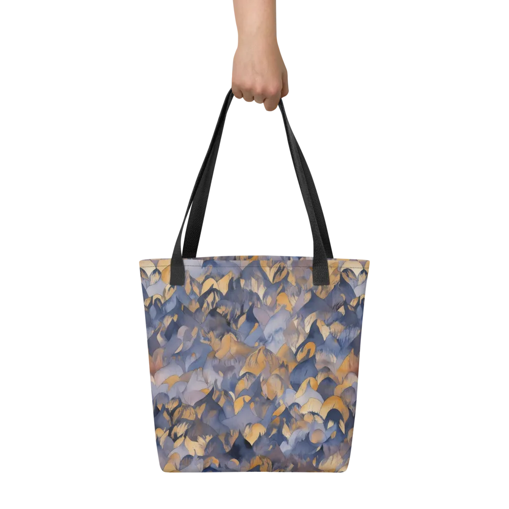 Indigo Petal Drift on Tote Bag — Front