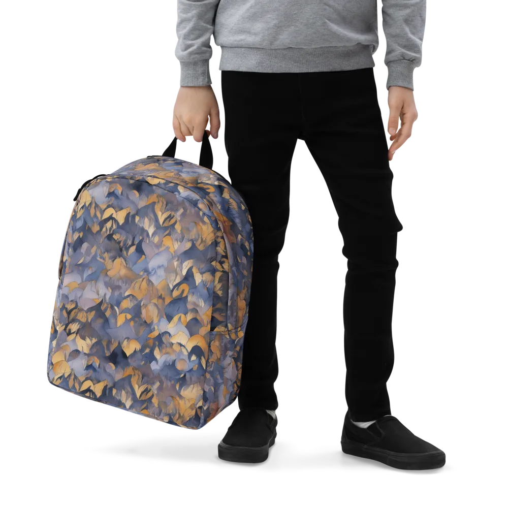 Indigo Petal Drift on Minimalist Backpack — Zoomed-in