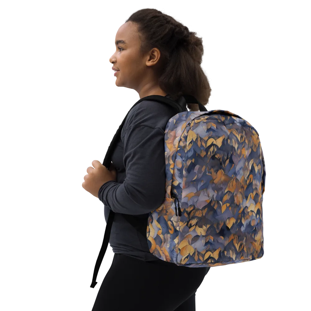 Indigo Petal Drift on Minimalist Backpack — Right Front