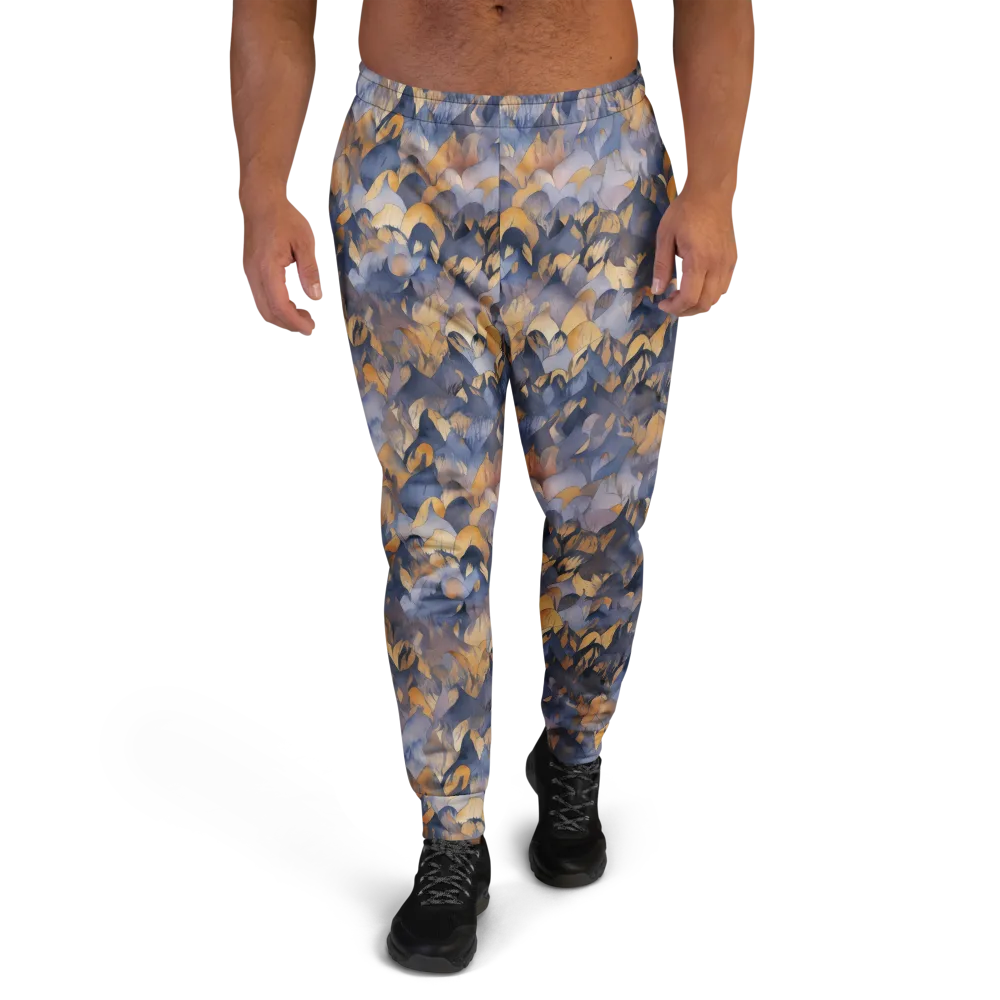 Indigo Petal Drift on Men's Joggers — Front