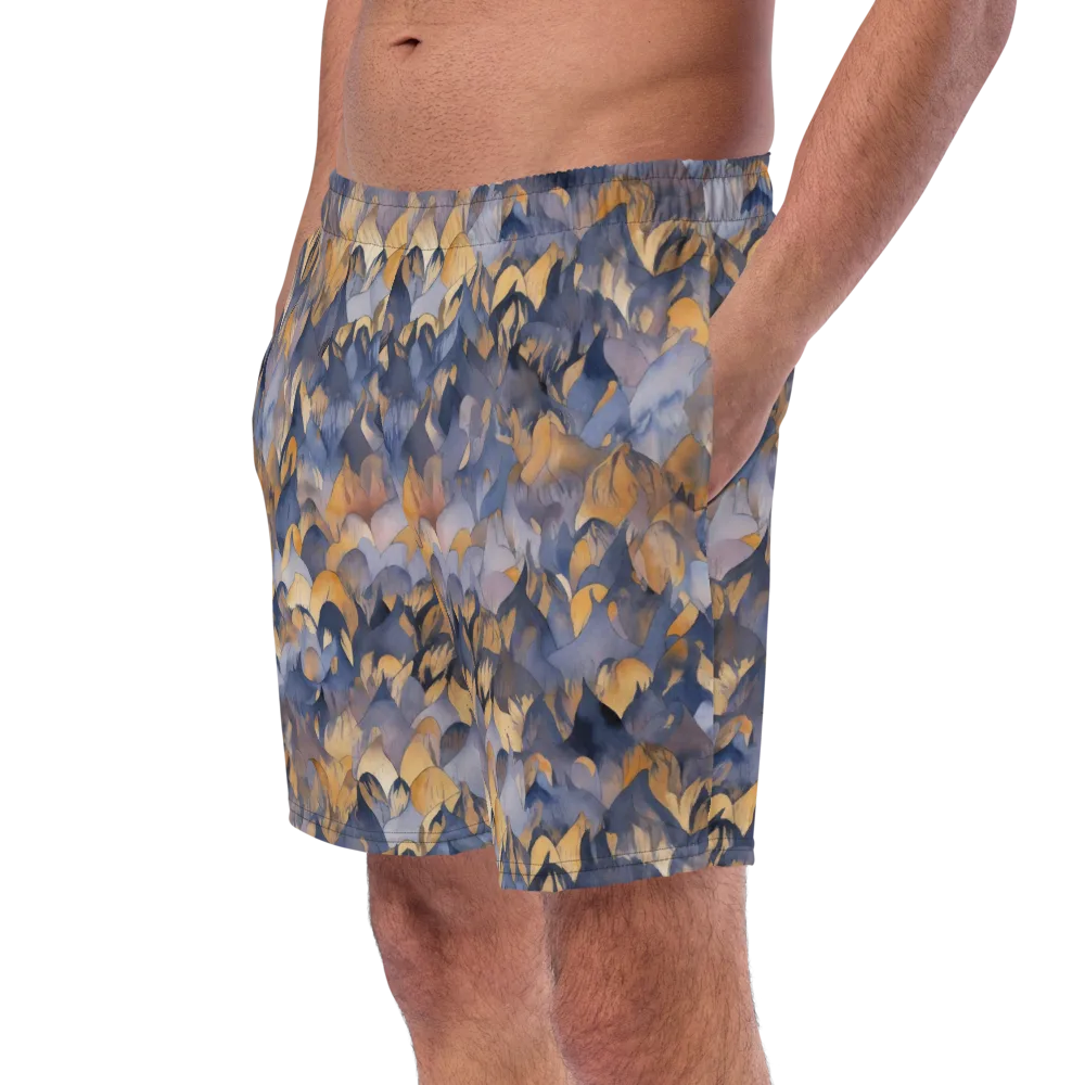 Indigo Petal Drift on Swim Trunks — Left Front
