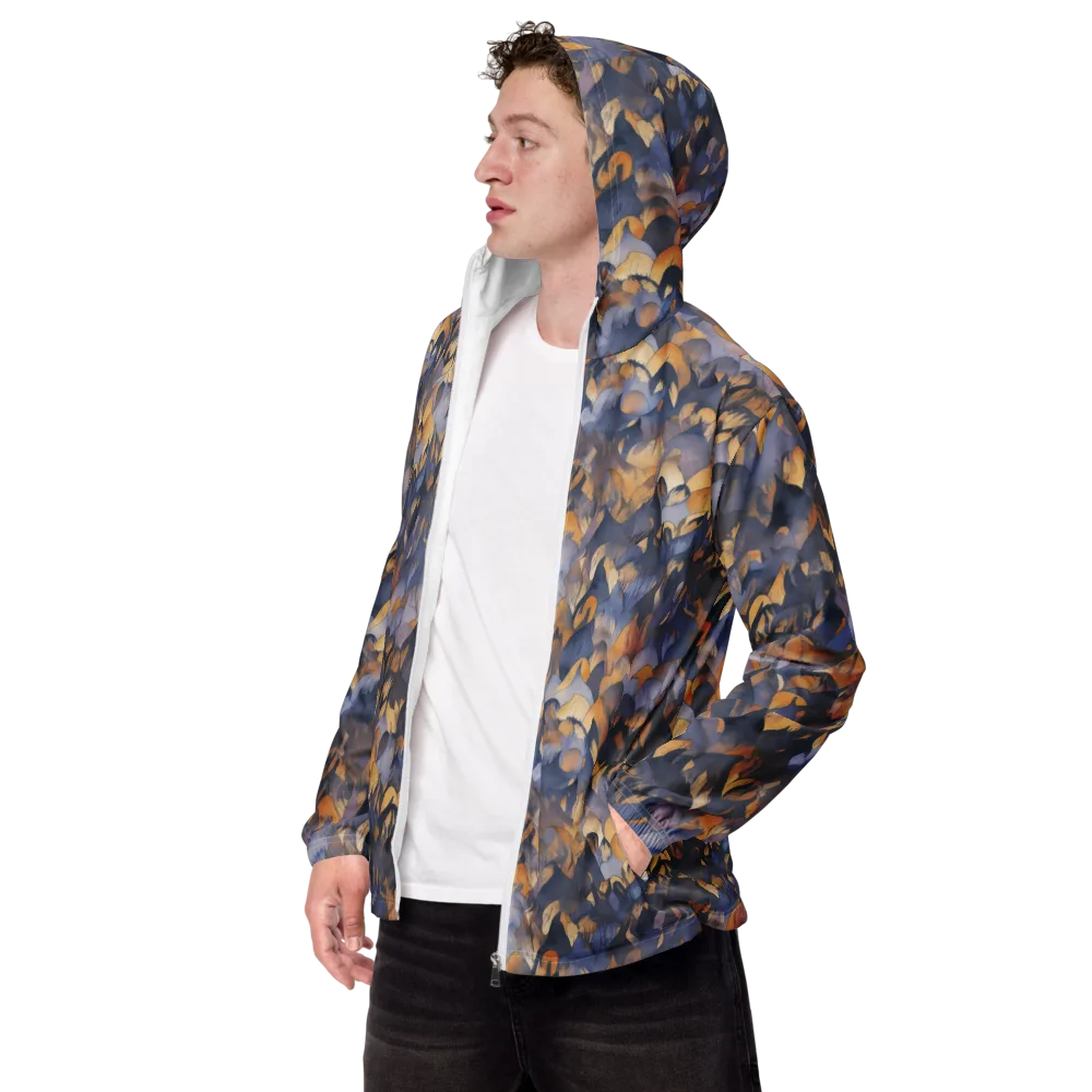 Indigo Petal Drift on Men's Windbreaker — Left Front