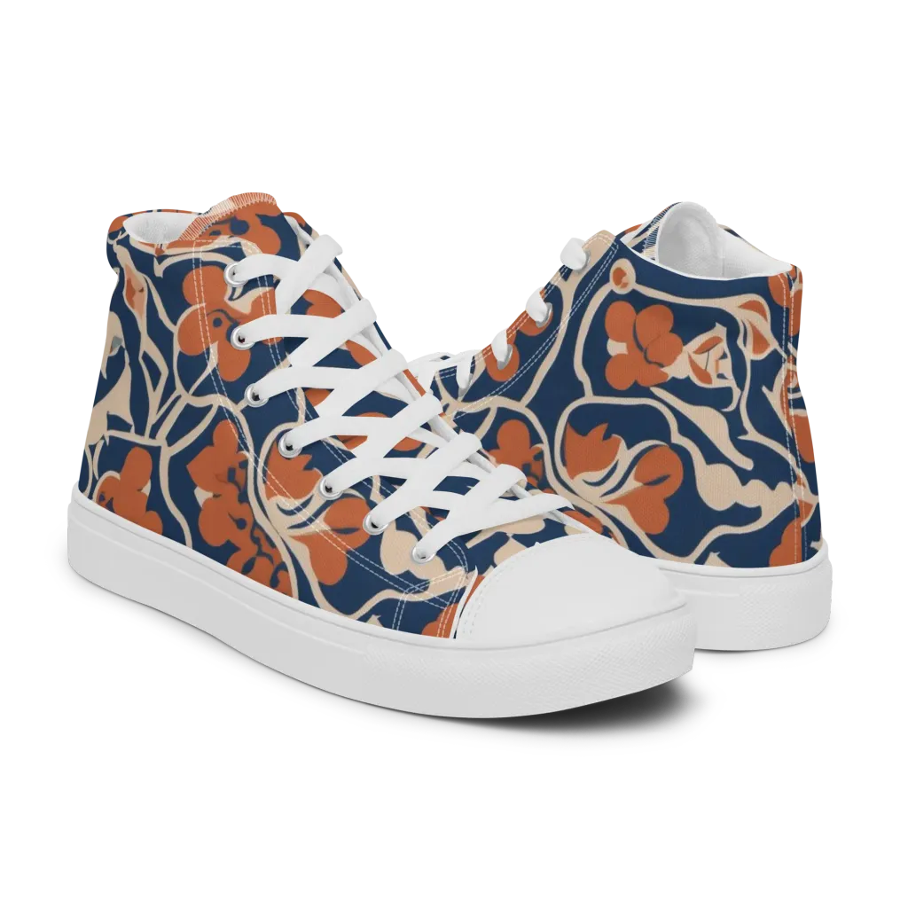 Sienna Bloom on Men's High Top Canvas Shoes — Right