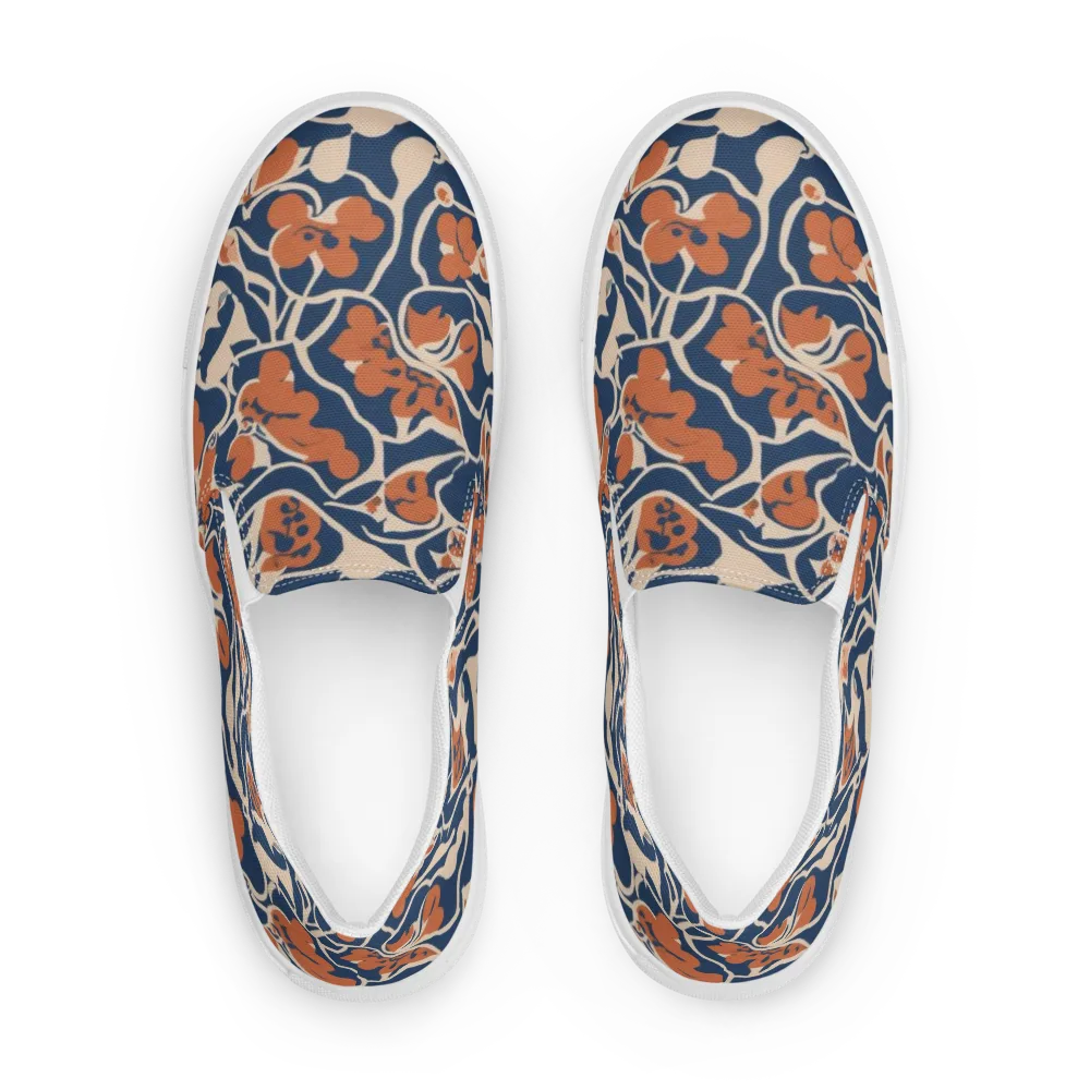 Sienna Bloom on Men's Slip-On Canvas Shoes — Front